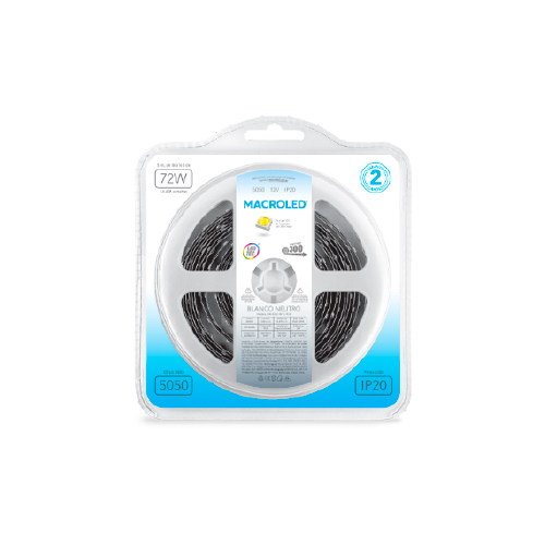 Tira led neutra 5050 IP20 4000K